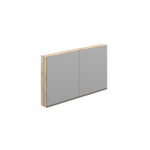 Thebalux spiegelkast model D met zeefdrukrand onderzijde 120x70 2x deur 2x legplank schakelaar/stopcontact inclusief indirecte LED onderzijde exclusief opbouwlamp SW787352