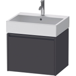 Duravit Ketho.2 Wastafelonderbouwkast - met 1 lade - 58.4x46x44cm - met greep antraciet - grafiet supermat SW772963