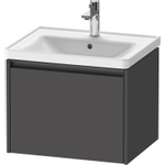 Duravit ketho 2 meuble sous lavabo avec 1 tiroir 58.4x45.5x44cm avec poignée anthracite graphite mat SW772991