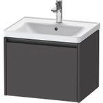 Duravit Ketho.2 Wastafelonderbouwkast - met 1 lade - 58.4x45.5x44cm - met greep antraciet - grafiet mat SW772991