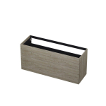 INK Wastafelonderkast - 140x45x65cm - 2 lades - push to open - met rechte opdekfronten - MFC - Greige eiken SW352518