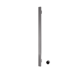 Hotbath &MORE Handdoekradiator - 19x115cm - vierkant - 1 stangen - verticaal - met schakelaar - PVD - geborsteld gunmetal (antraciet) SW1245843