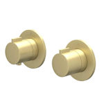 IVY Pact Partie apparente - pour mitigeur thermostatique encastré - inverseur d'arrêt 2 voies - Symmetry - rosace ronde - or brossé mat PVD SW1031061