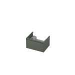 INK Wastafelonderkast - 60x45x35cm - 1 lade - greeploos - MDF lak - Mat beton groen SW416547