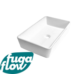 FugaFlow Efficiente Arredo lavabo à poser 60x39cm rectangulaire céramique blanc brillant SW1123533