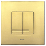 Wisa XS Plaque de commande - carré - 16x16x1 - double chasse - plastique - bronze brossé SW1440720