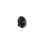 IVY Bond Partie de finition - pour thermostat encastrable - 1 robinet d'arrêt séparé - rosace ronde - Chrome noir PVD SW1030906