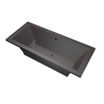 Xenz Society Duobad - 170x75x53 - afvoer Midden - acryl - antraciet SW102902