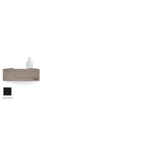 Looox Wood collection étagère BoX 30cm avec plaque de fond noir mat chêne noir mat SW73148