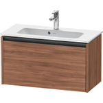 Duravit Ketho.2 Wastafelonderbouwkast - met 1 lade - 68x39x44cm - met greep antraciet - noten mat SW773108