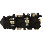 Crosswater MPRO Module Inbouwdeel - voor baduitloop of handdouche - 2 outlets - zwart SW876279