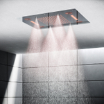 Hotbath Mate inbouw hoofddouche 48x63cm rechthoek met spray LED verlichting chroom SW74122