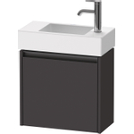 Duravit Ketho.2 Wastafelonderbouwkast - met 1 deur - 48.4x23.8x44cm rechts - met greep antraciet - grafiet supermat SW772333