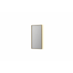 INK SP32 miroir - 40x4x80cm rectangle en cadre acier incl LED indirect - chauffage - changement de couleur - dimmable et interrupteur - brossé or mat SW955979