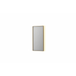 INK SP32 spiegel - 40x4x80cm rechthoek in stalen kader incl indir LED - verwarming - color changing - dimbaar en schakelaar - geborsteld mat goud SW955979