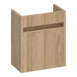 Saniclass Nexxt Fonteinonderkast - 40x45x22cm - 1 rechtsdraaiende deur - greep - hout - grey oak SW522665