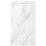 Zenon Essenza Minimal douchevloer - 120x90cm - antislip - antibacterieel - mineraalmarmer - rechthoek - Marble white (wit) SW1418484