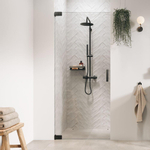 Sealskin Pure Nisdeur - 100x200cm - helder glas - 8mm - antikalklaag - gunmetal SW1079866