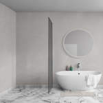 Aqua Vista Oria Cuadra Paroi latérale - 90x200cm - avec kit de montage - pour cabine de douche - verre fumé - noir mat SW1436519