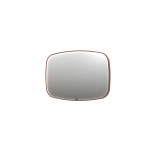 INK SP31 spiegel - 120x4x80cm contour in stalen kader incl dir LED - verwarming - color changing - dimbaar en schakelaar - geborsteld koper SW956038