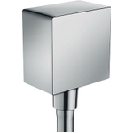 Hansgrohe Fixfit Square muuraansluitbocht - met terugslagklep - hoogglans chroom 0605348