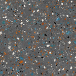 SAMPLE Prissmacer Cerámica Gobi Nero Vloer- en wandtegel gerectificeerd Terrazzo Mat Antraciet SW735579