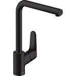 Hansgrohe Focus Mitigeur de cuisine 1 trou 280 mm avec bec droit pivotant noir mat SW297545
