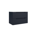 Saniclass Prime Balance Meuble sous lavabo - 80x55x44.9cm - 2 tiroirs - Poignée intégrée - MDF - bleu marine mat SW892621