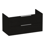 BRAUER Elevate meuble sous-lavabo 100 sans poignées à poser 2 tiroirs softclose et 1 découpe pour siphon - Timber Black SW1200026