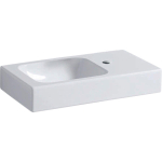 Geberit ICon fontein - 53x31x13.5cm - 1 wasbak - 1 kraangat Rechts - zonder overloopgat - keramiek - glans wit SW417192