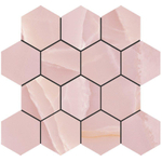 Baldocer Ceramica Onyx wand- en vloertegel - 29x27cm - 9mm - gerectificeerd - roze SW890782