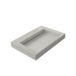 Thebalux lavabo glacier 60cm solid surface 1x cuve sans trou de robinet (doit être percé soi-même) concrete () SW717285