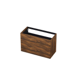 INK P2o Wastafelonderkast - 100x45x65cm - 2 lades - push to open - met rechte opdekfronten - MFC - Noten SW207452