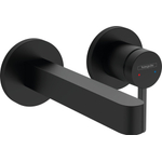Hansgrohe Finoris 1 greeps wastafelkraan - inbouw - voorsprong 168 mm - met afvoerplug - mat zwart SW651173