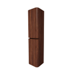Saniclass Terra Hoge Kast - 170x35x40cm - afgeronde hoeken - 2 deuren - kastanje (walnoot) SW1418393