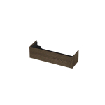INK Wastafelonderkast - 140x45x37.6cm - 1 lade - push to open - horizontaal gefreesd - Eiken - Charcoal SW693451