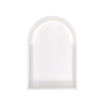 Hotbath &MORE Boîte encastrable ou niche encastrée Modèle en arc 30x45x10cm avec LED IP44 Mat blanc SW1246538