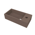 Arcqua Flair fontein - 36x18x9cm - cast marble - 1 kraangat - rechts - mat mokka SW1584219