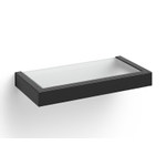 Zack LINEA Étagère - 27x13x3cm - verre mat - noir SW538628