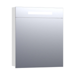 Miroir de toilette BRAUER Promise - 60x70x15cm -- avec éclairage direct 1 porte miroir simple à gauche ouvrant vers la gauche brillant blanc SW6559