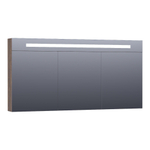BRAUER Promise Deluxe Armoire de toilette 139x70x15cm éclairage intégré rectangulaire 3 portes pivotantes MFC Grove SW371668