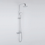 Adema Sparkle 2.0 200 douchesysteem - 30cm hoofddouche - ronde handdouche - gladde doucheslang - glijstang - chroom SW1441141