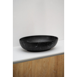Riho Marmic Oval Waskom 52x39.5x13cm Keramiek Ovaal marmer mat zwart SW760810