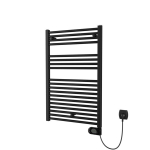 Plieger Elba Electrical Elektrische Designradiator - 94.2x50cm - met thermostaat - 500w - mat zwart SW1221760