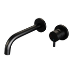 BRAUER Black Edition Wastafelmengkraan inbouw - gebogen uitloop links - hendel kort smal - inclusief inbouwdeel - model B 1 - mat zwart SW385397