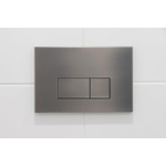 QeramiQ Push Plaque de commande métal - pour réservoir encastré Geberit UP320 - double chasse - boutons rectangulaires - métal gunmetal SW706199