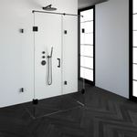 BRAUER Create Cabine de douche XL 120x80cm sans profilé avec verre de sécurité anticalcaire 8mm noir mat SW223688