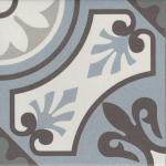 SAMPLE Douverre Jones Vintage carrelage décor 20x20cm - 8mm - R9 - porcellanato Lilou Blue SW912710