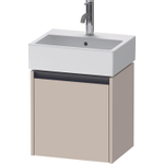 Duravit Ketho.2 Wastafelonderbouwkast - met 1 deur - 43.4x33.8x44cm rechts - met greep antraciet - taupe supermat SW772419