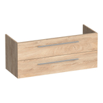 BRAUER Trust meuble sous-lavabo 120 sans poignées rapportées 2 tiroirs à fermeture douce et 1 découpe pour siphon - Forest Wheat SW1203921